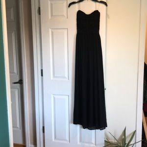 Sweetheart strapless black full length dress